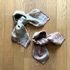 スカーフにカワイイ　ハンカチ2枚　花柄　ペイズリー