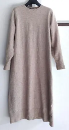 UNIQLO ニットロングワンピース Lサイズ ベージュ