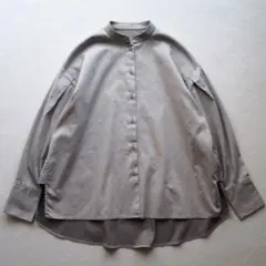 RIM.ARK リムアーク コットン リネン バンドカラー ワイドシャツ 長袖 RIM.ARK | Open collar relax SH (SHIRTS & BLOUSES ) |RIM.ARK ONLINE