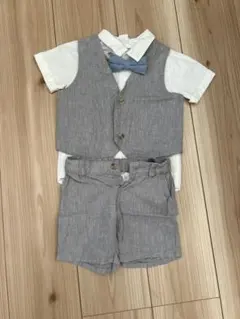 H&Mフォーマルセットアップ 80cm ベスト ショートパンツ