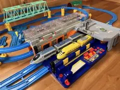 プラレール　まとめ売り　レイアウト　ガチャっとアクションステーション　鉄橋　車両
