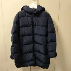 URBAN RESEARCH　ネイビー フード付き ロングダウンジャケット