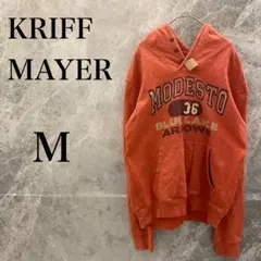 【美品】KRIF MAYER レディース パーカー M オレンジ フーディのサムネイル