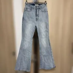Free's MART 内スリットフレアデニムパンツ　ラインインディゴブルーのサムネイル