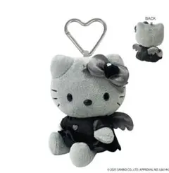 新品未開封 ハローキティ エンジェルマスコットキーホルダー グレー