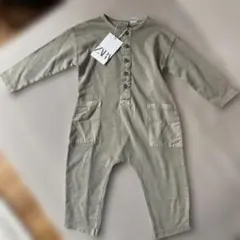 ZARA オリーブグリーン ロンパース 12-18ヶ月