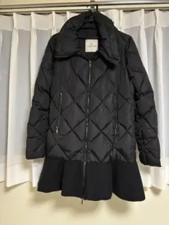 MONCLER ブラック ロングダウンジャケット