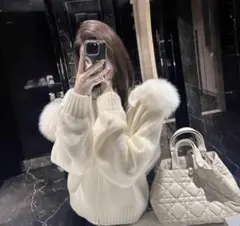 ルミニョン　lumignon アウター　ジャケット　ファー Lumignon original ♥ tweed fur snow jacket【ブラック