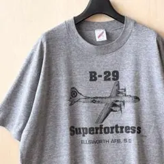80s USA製古着　ヴィンテージ　Tシャツ　B-29 爆撃機　Circle R
