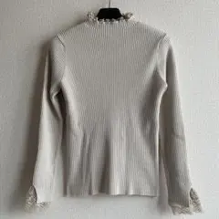 cawaii＊アイボリーリブ編み長袖トップス