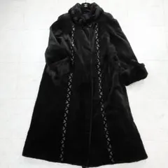 Pierre Balmain 黒ファーコート - メルカリ