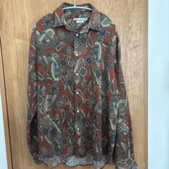 ZARA 総柄　長袖シャツ