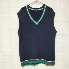 UNIQLO ユニクロ (L)　ケーブル Vネックベスト