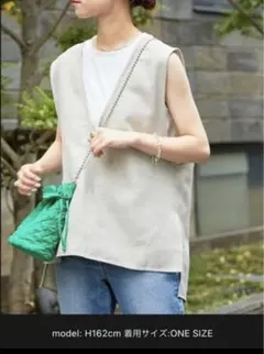 チャオパニックティピー リネンライクVネックベスト タンクトップセット