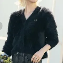 極美品　FRED PERRY シャギーニットカーディガン　ブラック 2025年最新】フレッドペリーシャギーカーディガンの人気アイテム