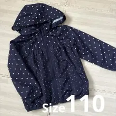 フード収納OK♡110 ドット ウインドブレーカー