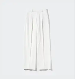 UNIQLO ユニクロ　タックワイドパンツ ホワイト　L