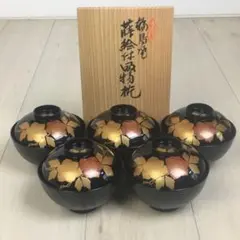 金津塗 吸物椀 桜柄 5客 金津塗 吸物椀 桜柄 5客 - メルカリ
