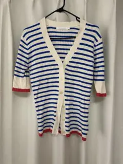 AMERICAN HOLIC ボーダー 半袖 カーディガン　Mのサムネイル