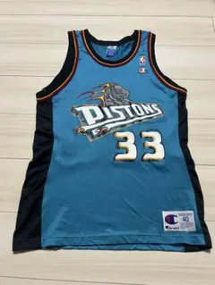 90,s NBA ピストンズ　グラント ヒル　ユニフォーム 90S US古着 ビンテージ チャンピオン米国製 NBA タンクトップ 33