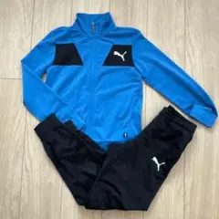 PUMA プーマ　ジャージ上下セット 140サイズ　 青ｘ黒