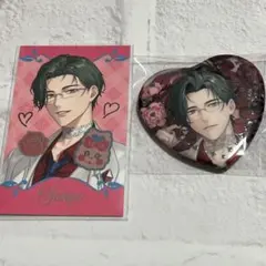 にじさんじ　Rose Valentine チェキ風カード　缶バッジ　五木左京