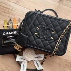 極美品　CHANEL キャビアスキン　CCフィリグリー　ショルダーバッグ