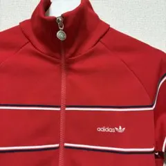 【希少】70s adidas トラックジャケット ホワイト レッド 西ドイツ