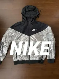 ナイキ フード ナイロンジャケット シルバー XL 美品