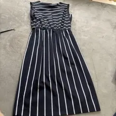 23区/美品/洗えるレジメンタルストライプワンピース