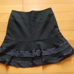 紺色　ミニスカート　二段フリル⑦