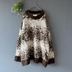 ザファブクラブ［F］大人ナチュラル◎個性的◎ぬくもり北欧柄◎オーバーサイズニット