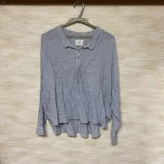 Heart Market グレーストライプ シャツ 長袖　フィッシュテール