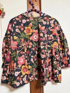 LIBERTY リバティ　ハンドメイド　ブラウス　シャツ　パビリオンスポット