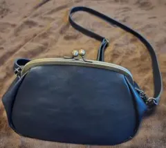 【新品　未使用品】kanmi がま口ポシェット　クロ