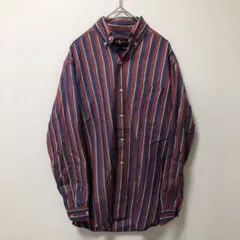 Ralph Lauren ボタンダウンシャツ 赤青ストライプ