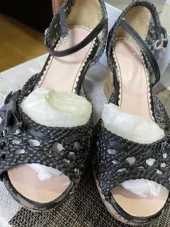 ダイアナコルクソールメッシュ船底サンダル