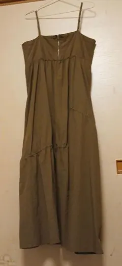 レトロガール 2wayキャミワンピース カーキ