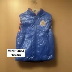 MIKIHOUSE ミキハウス 100cm ダウンベスト プッチーくん 青