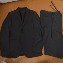 グローバルワーク　ダークグレー セットアップセット ウール混合 2ボタン