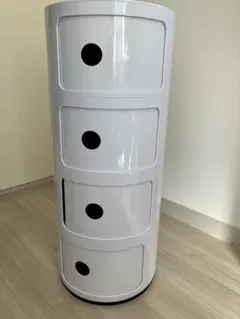 リプロダクト品　コンポニビリ 4段 収納棚 収納ボックス デザイン家具 ホワイト