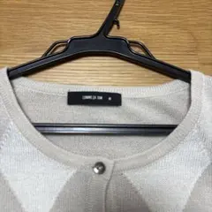 COMME CA ISM アーガイル柄カーディガン M