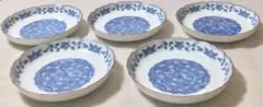 【未使用】たち吉　染花　中皿　5客セットのサムネイル