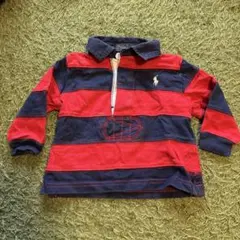Polo by Ralph Lauren ポロシャツ 9M 赤と紺のストライプ