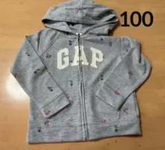美品⭐︎100GAP花柄グレーパーカー