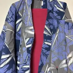 浴衣＋帯セット フリーサイズ トンボ柄 ネイビー×紫 夏祭り 花火大会 レトロ