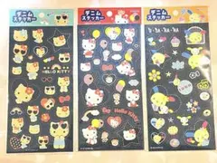 【正規品】サンリオ デニムステッカー キティ、日焼けキティ、ウサハナ３枚セット