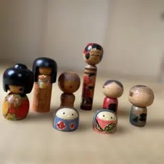木製こけし人形セット