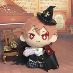 ぬい服10cm ツイステ ハロウィンコスプレ黒ストライプパンツ4点セット