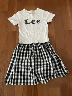 Lee チェック柄スカート付きワンピース 140のサムネイル